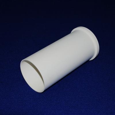 customized 99% aluminium oxide ceramic tube with flange good mechanical strength