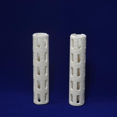  customized 99.7 aluminium oxide screwed ceramic tube for heating element with good strength and dielectricity  - 副本