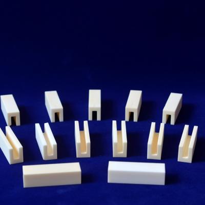  customized fully machined 99.3~99.7 aluminium oxide U shaped ceramic block for heating element with good strength and insulation 