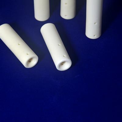  customized fully machined 99.3~99.7 aluminium oxide screwed ceramic tube for heating element with good strength and dielectricity